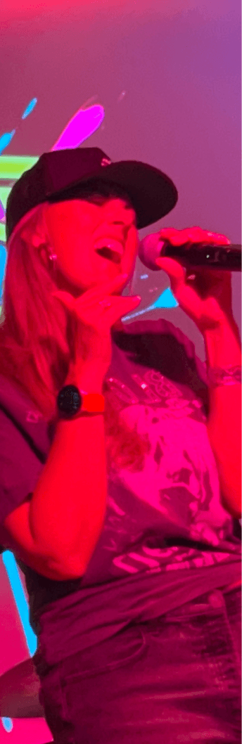 Amy of PopRox performing live